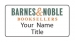 Barnes & Noble Booksellers White rectangle 1/8 rounded corner name tag sample